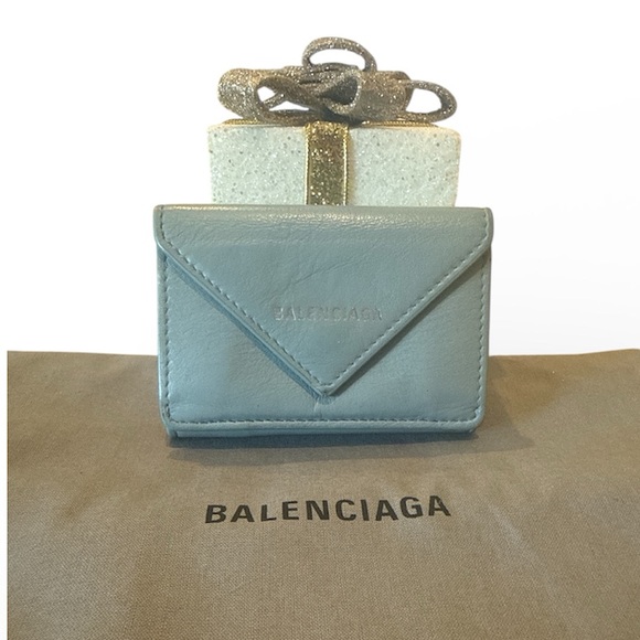 Balenciaga Papier Mini Wallet in Blue - Picture 2 of 10